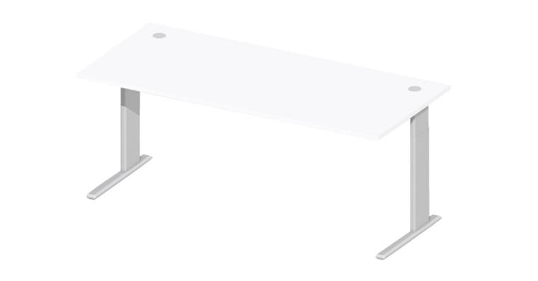DESK COMFORT H640-820xW1800xD800 mm DECOR white