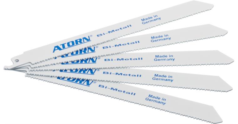 ATORN bimetal sabre saw blade 200 mm, 1.3 mm thick, 1.8-2.4 mm combo tooth pitch
