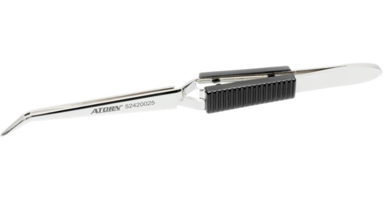 1063435101 ATORN cross tweezers nickel-plated 160 mm angled tips