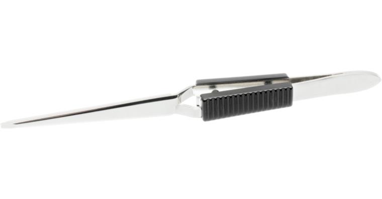 ATORN cross tweezers nickel-plated 155 mm straight tips, flat