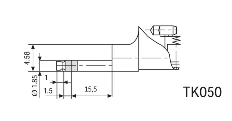 Probe TK050 2 µm/90° MR -50 µm for Waveline W5+W10+W20