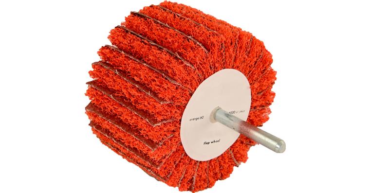 ATORN finishing wheel ceramic non-woven abrasive/cloth 60x40x6 G60 orange