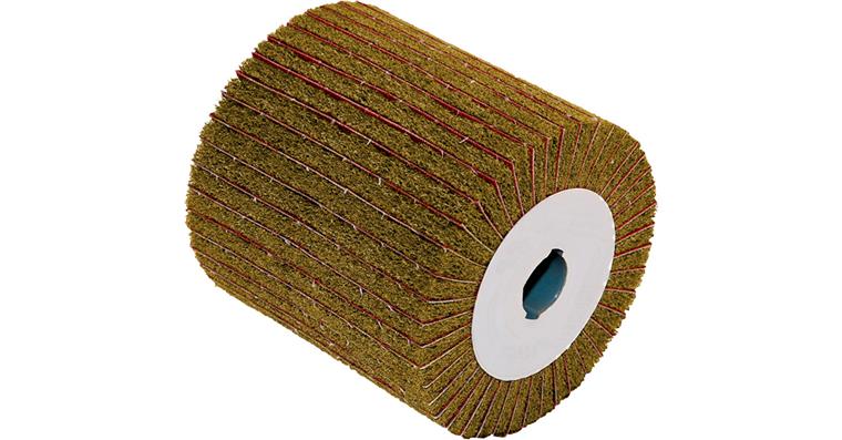 1043202202 ATORN non-woven abr./cloth flap wheel colour, 115x100x19 mm, G120, yellow