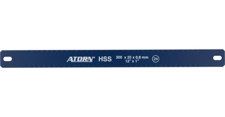1040226102 ATORN bow saw spare blade 24 teeth 300x25x0.8 mm double-sided SS steel