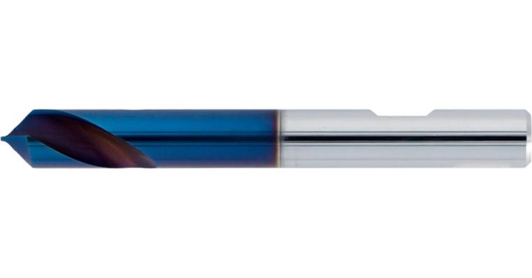 NC spotting drill, solid carbide, 90° TiAlSiN, diameter 12 mm x 102 mm HB shaft