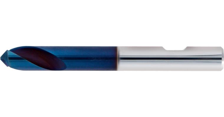 NC spotting drill, solid carbide 120° TiAlSiN, diameter 8 mm x 79 mm HB shaft