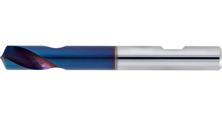 NC spotting drill, solid carbide 142° TiAlSiN, diameter 12 mm x 102 mm HB shaft