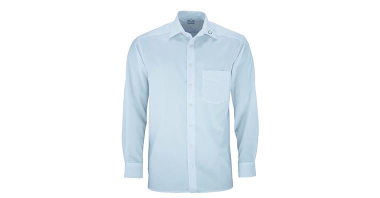 1000069186 Olymp shirt Luxor comfort fit 1/1-sleeve white with Hommel Hercules logo size 50