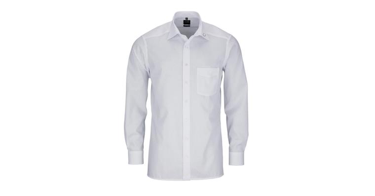 1000069191 Olymp shirt Luxor modern fit 1/1-sleeve white with Hommel Hercules logo size 41