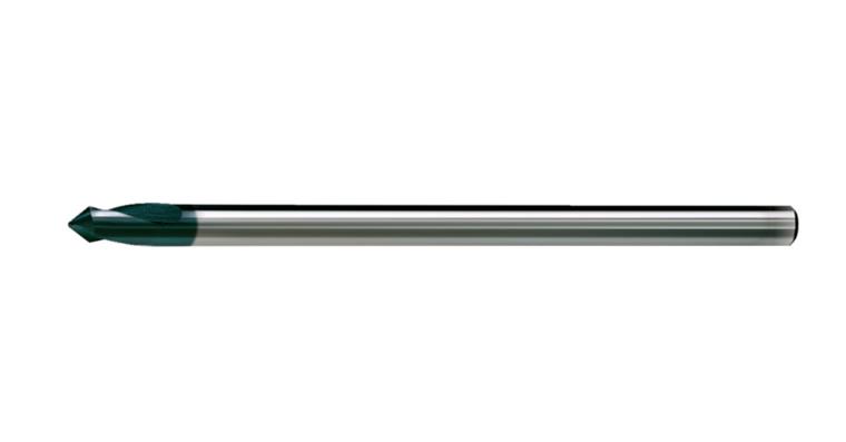 Long NC spotting drill similar to ISO 10898 tip angle 90°, HSS-E+TiCN, 4x100 mm