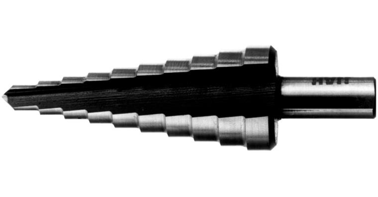 LIZZARD Stufenbohrer mit 2 Schneiden HSS MC 1M für Bohr-Ø 4,0-12,0 mm