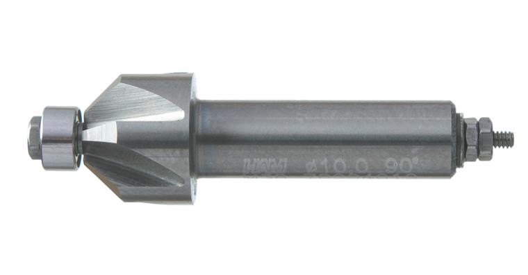 VHM-Formfräser Typ 4 Kugellager-Anlaufrolle Ø5,0 mm DxL 10x34 SPW 12°