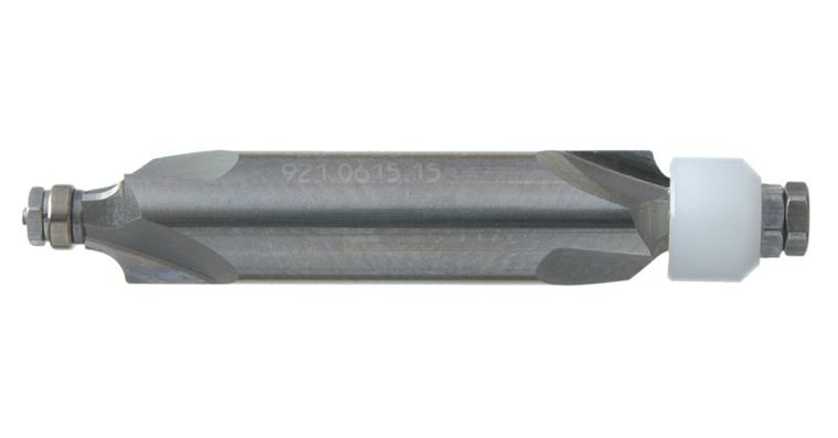 VHM-Formfräser Typ 6 Kugellager-Anlaufrolle Ø3,0 mm DxL 6x34 SPW 0° R 1,0 mm