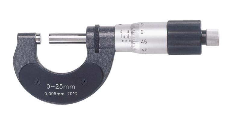 Präzisions--Bügelmessschraube in Etui Ablesung 5 µm Messbereich 75-100 mm