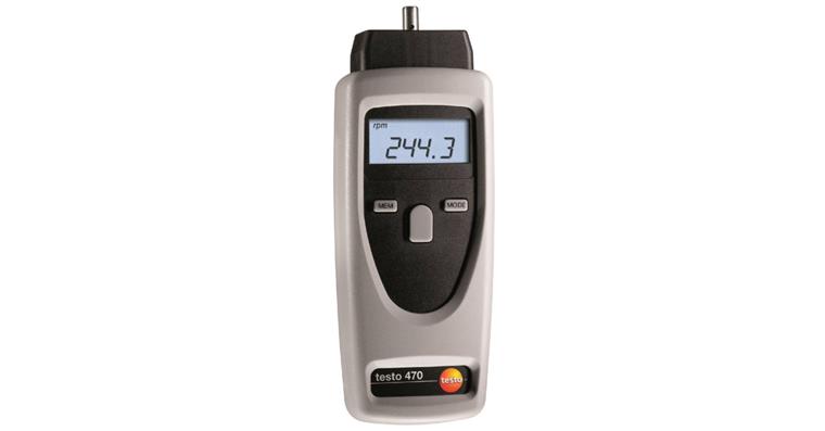 Tachometer TESTO 470 mech/optical measured value, in case