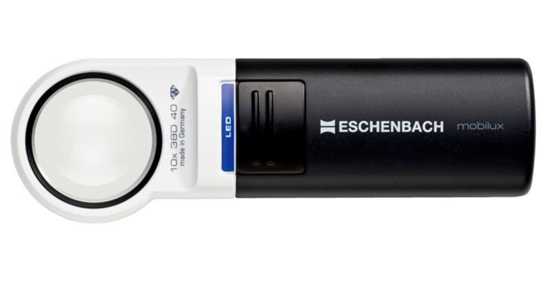 Taschenleuchtlupe mobiluxLED Vergrößerung 10-fach Linsen-Ø 35 mm