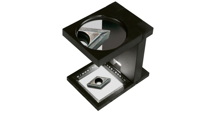 1039233101 Präzisions-Messlupe bikonvex 3x Kunststoff Linsen-Ø 89 mm Beleuchtung H=133 mm