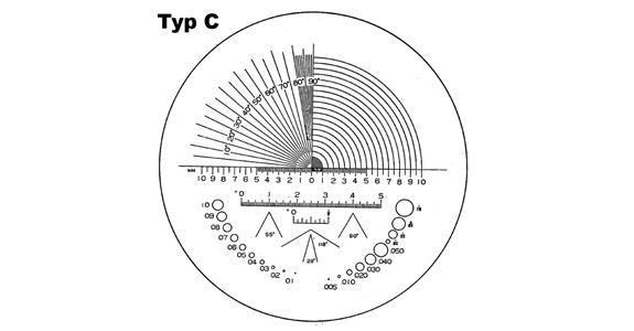 Skala Typ C für Skalenlupen Kat.-Nr. 39242 101-102