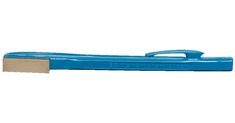 Dia. hand lapping tool w. plas. handle D46 synthetic resin bond coa. 30x9mm blue