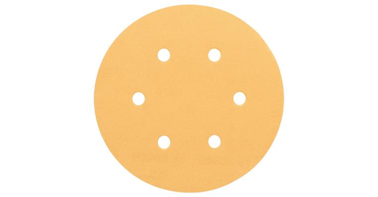 Exzenterschleifpapier Ø 150 mm Körnung 60 Klettbelag 6 Löcher Pack = 50 Stück