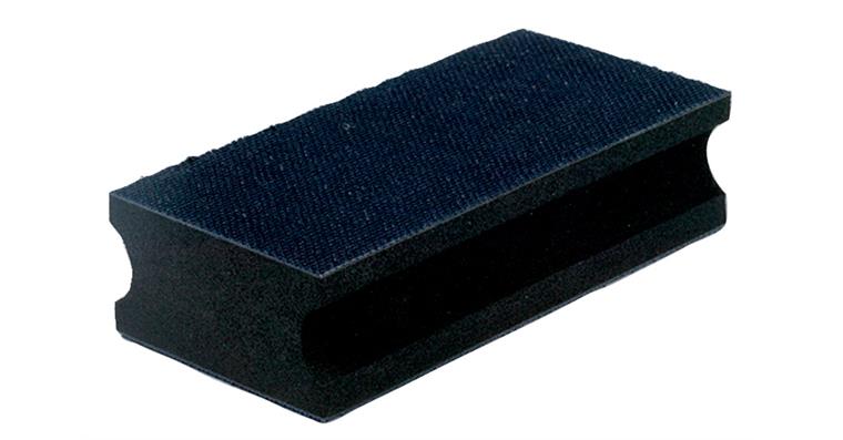 Sanding block made of cellular rubber can be equipped on both sides 140x67 mm