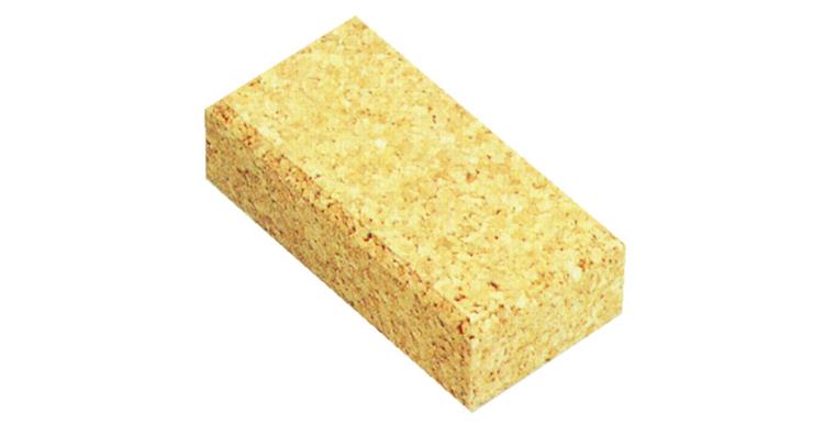 Sanding cork made of top-quality non-porous compressed cork 105x60x24 mm