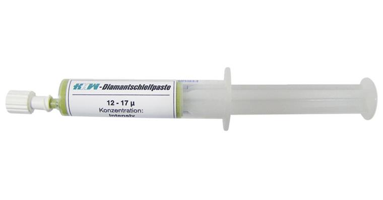 Diamond polishing paste colour green content 5 ml grit 12-17 µ