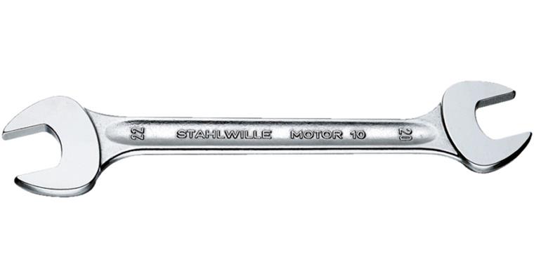 Doppelmaulschlüssel 15° DIN 3110 ISO 3318/1085 Chrome-Alloy-Steel SW 12x14 mm