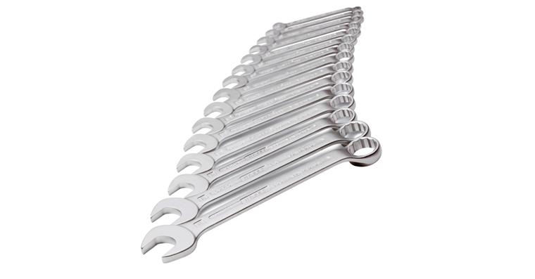 Ring-Maulschlüssel-Satz 10° DIN 3113 B CV-Stahl 17teilig SW 7-27 mm