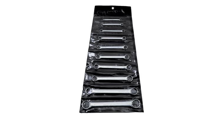 Gerader Ringschlüssel-Satz DIN 837 V-Extra-Stahl 10teilig SW 6x7-30x32 mm