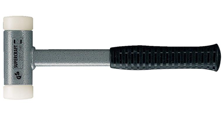 Rückschlagfreier Schonhammer Stahlrohrstiel Nylonköpfe Ø 40 mm