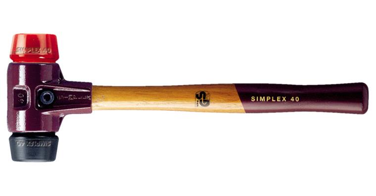 SIMPLEX soft-face hammer impact inserts rubber composition and plastic dia 60 mm