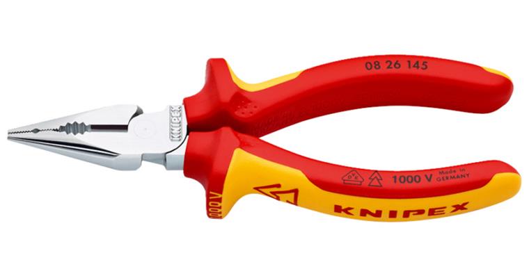 1056188200 VDE pointed comb. pliers length 145 mm, handles insul., multi-component sleeves