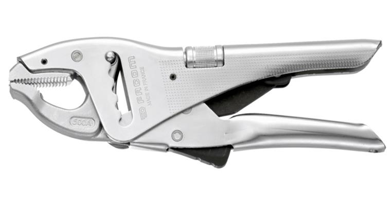 Locking pliers short jaws, length 225 mm, clamping width 135 mm chrome-plated