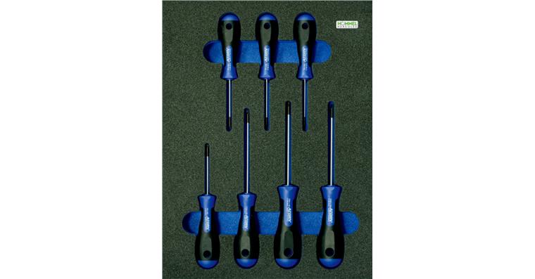 OPT-I-STORE Einlage 260x345x30mm für TORX®-Schraubendreher-Satz Kat-Nr 59673 102