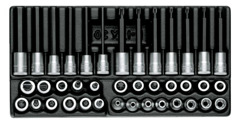 1059927101 3/8 Zoll Steckschlüssel-/Schraubendrehereinsatz-Satz 39teilig, in 1/3-Wkz-Modul