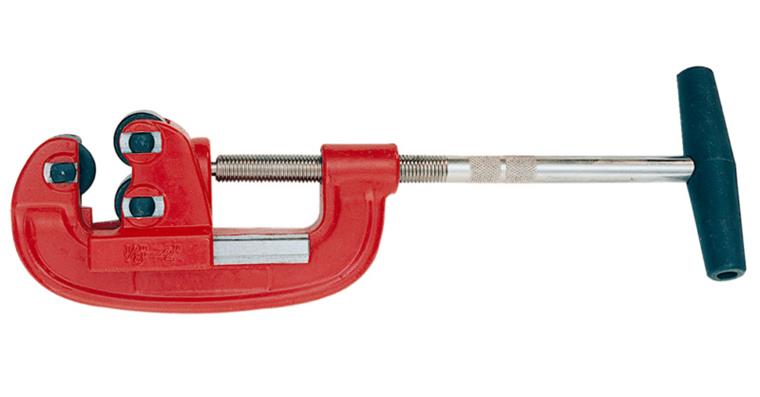 Steel pipe cutter with 2 guide rollers for pipes 1.1/4-4 inch