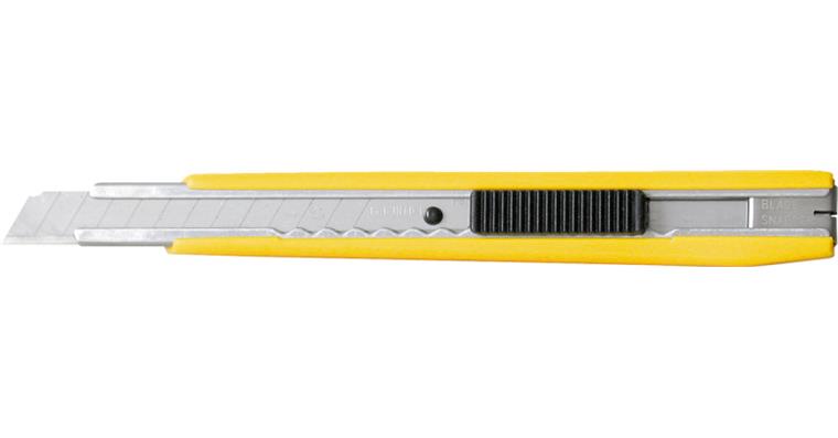 Universal knife with a snap-off retractable blade width 9 mm