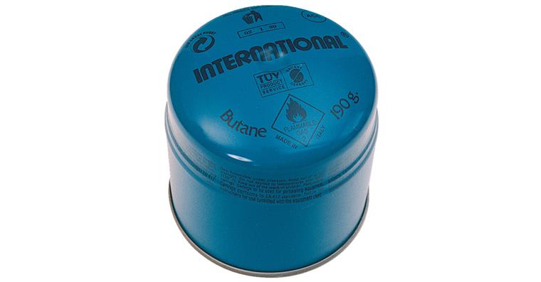 Butane gas cartridge 190 g for cartridge soldering torches and camping equipment