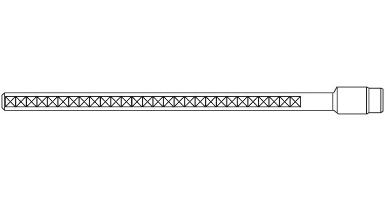 Klingenhalter B längenverstellbar für rotierende Klingen mit Schaft-Ø 2,6 mm