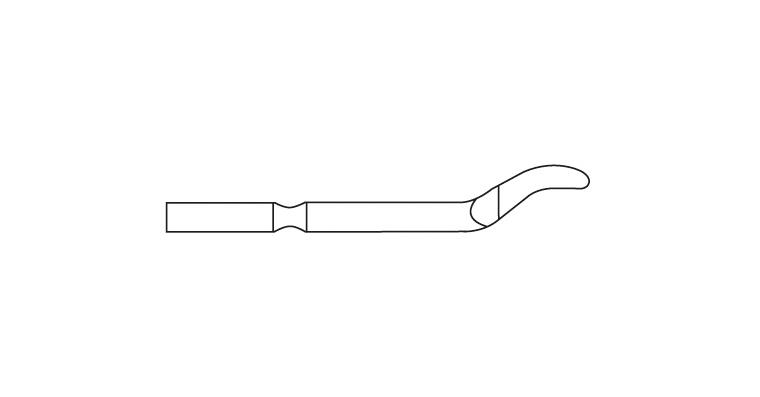 Ersatz-Klinge E Schaft-Ø 3,2 mm E101L dünne Schneide für Stahl, Alu, Kunststoff