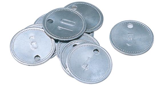 Werkzeugmarken-Satz Aluminium Ø 27 mm Pack=10 Stück nummeriert von 1-10