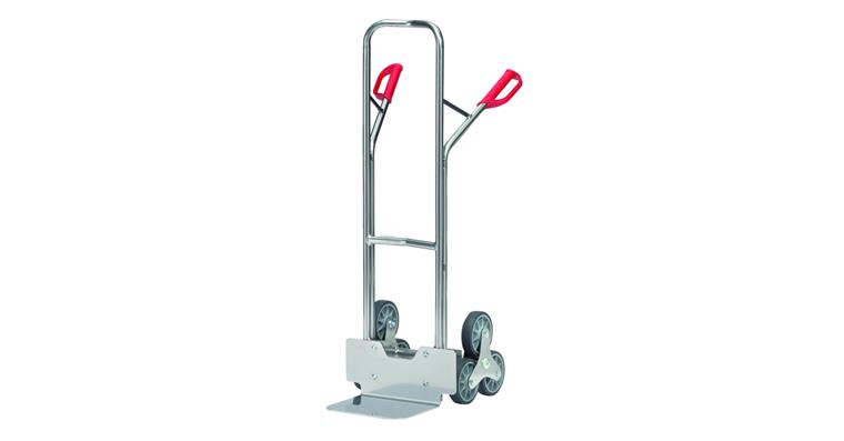 Alu. stairway trolley load capacity 200 kg HxW 1300x590 mm shovel 320x250 mm
