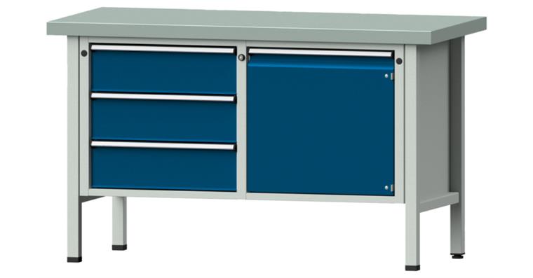 Cabinet workbench model 106 V universal plate height 900 mm RAL 7035/5010