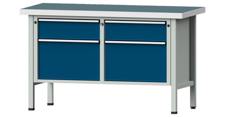 Cabinet workbench model 205 V universal plate height 900 mm RAL 7035/5010