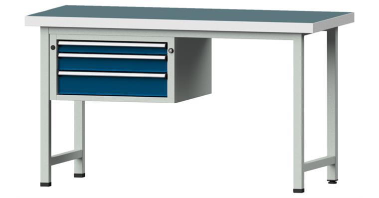 1082078401 Combination workbench 1500x700x850mm model 502V universal plate RAL7035/5010