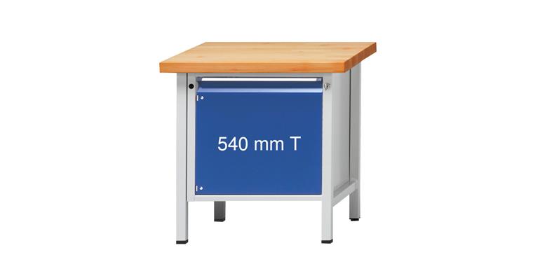 Cabinet workbench BSP 800x700x850 mm 1 door RAL7035/5010