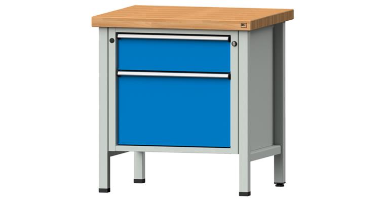 Cabinet workbench BSP 800x700x850 mm 2 drawers 180/360 mm RAL7035/5012
