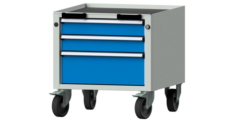 Rollcontainer Modell 17 V BxTxH 570x615x575 mm RAL 7035/5012