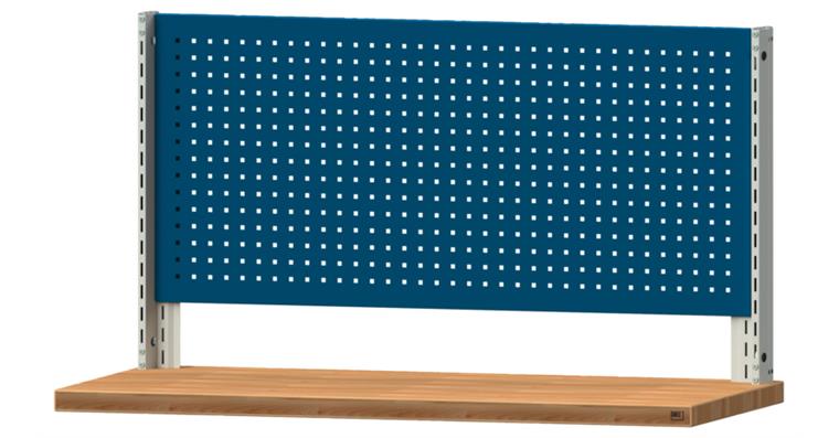 Workbench superstructure WxH 1500x800 mm 1x perforated metal plate RAL 7035/5010